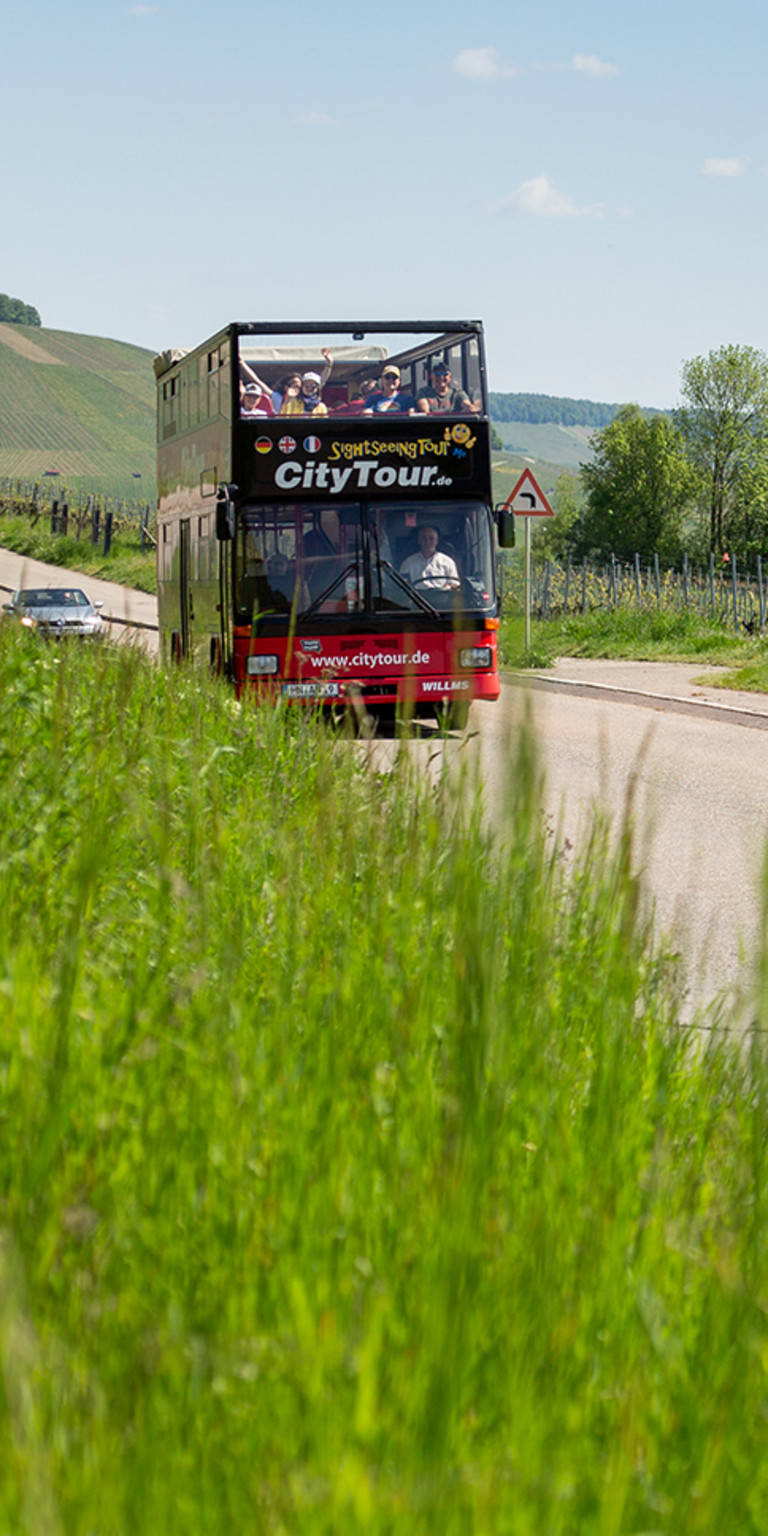 Mit dem roten Citytourbus durch Heilbronn