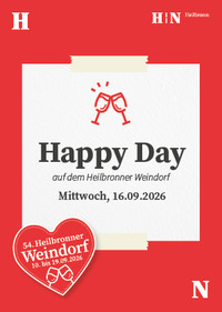 Heilbronner Weindorf 2026 Happy Day Flyer