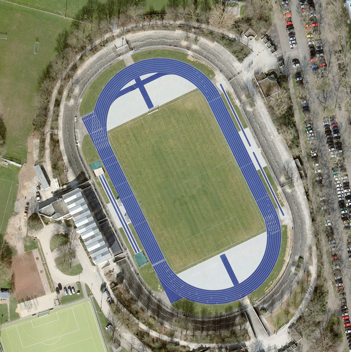 Frankenstadion aus der Vogelperspektive