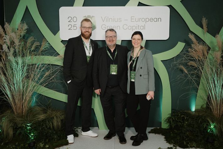 Jens Boysen, Andreas Ringle und Dr. Julia Hufnagel repräsentierten die Stadt Heilbronn vor Ort in Vilnius. (Foto: Europäische Kommission)