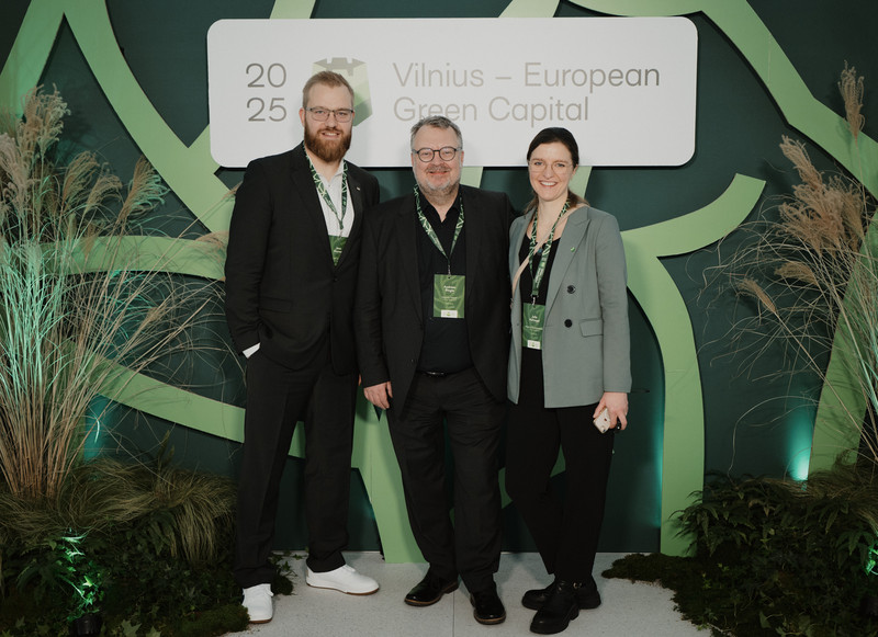 Jens Boysen, Andreas Ringle und Dr. Julia Hufnagel repräsentierten die Stadt Heilbronn vor Ort in Vilnius. (Foto: Europäische Kommission)