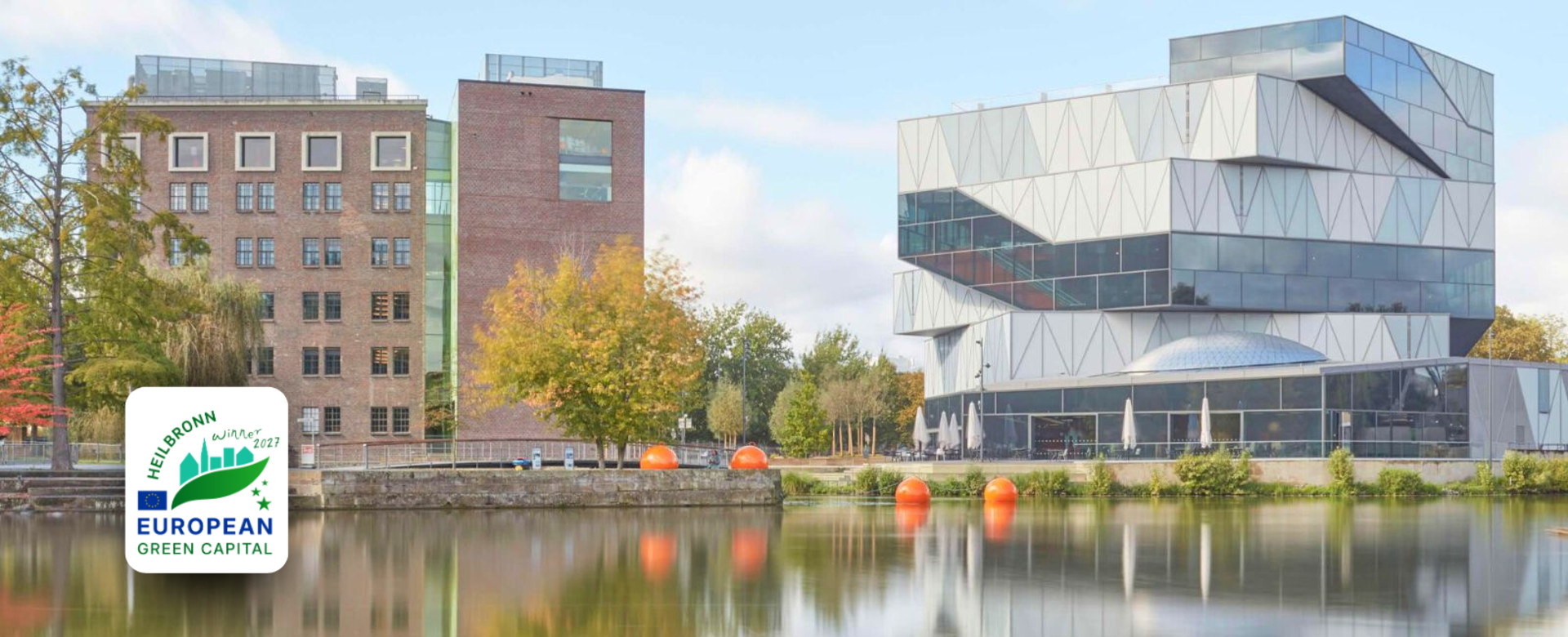 Schmuckbild: Hier sind die beiden experimenta-Gebäude zu sehen.