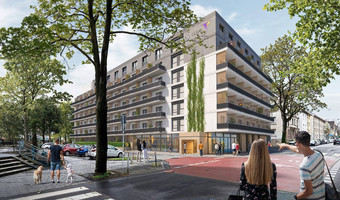 Visualisierung des geplanten Wohnheims am Kaiser-Friedrich-Platz