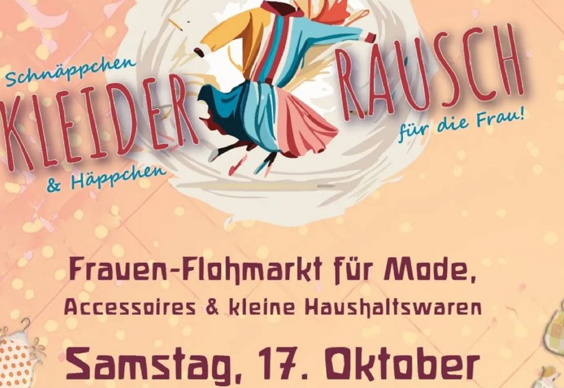 Plakat für Frauen-Flohmarkt in der Waldorfschule