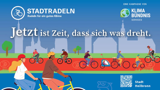 Vom 19. Juni bis 9. Juli 2026 heißt es in Heilbronn wieder: Aufsteigen und lostreten. Unter dem Motto „Jetzt ist Zeit, dass sich was dreht“ beteiligt sich die Stadt erneut an der bundesweiten Aktion STADTRADELN.