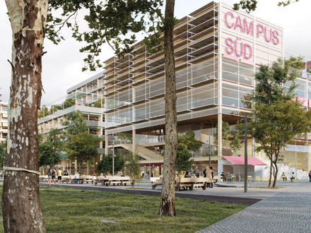 Visualisierung: So planen die Berliner Büros ROBERTNEUN Architekten und SINAI Gesellschaft von Landschaftsarchitekten den Bereich zwischen Mannheimer Straße, Bleichinselbrücke, Neckar und Untere Neckarstraße.  © ROBERTNEUN Architekten mit sinai Landschaftsarchitekten, Berlin