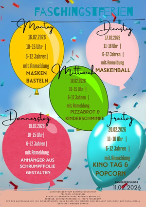 Programm Faschingsferien 2026