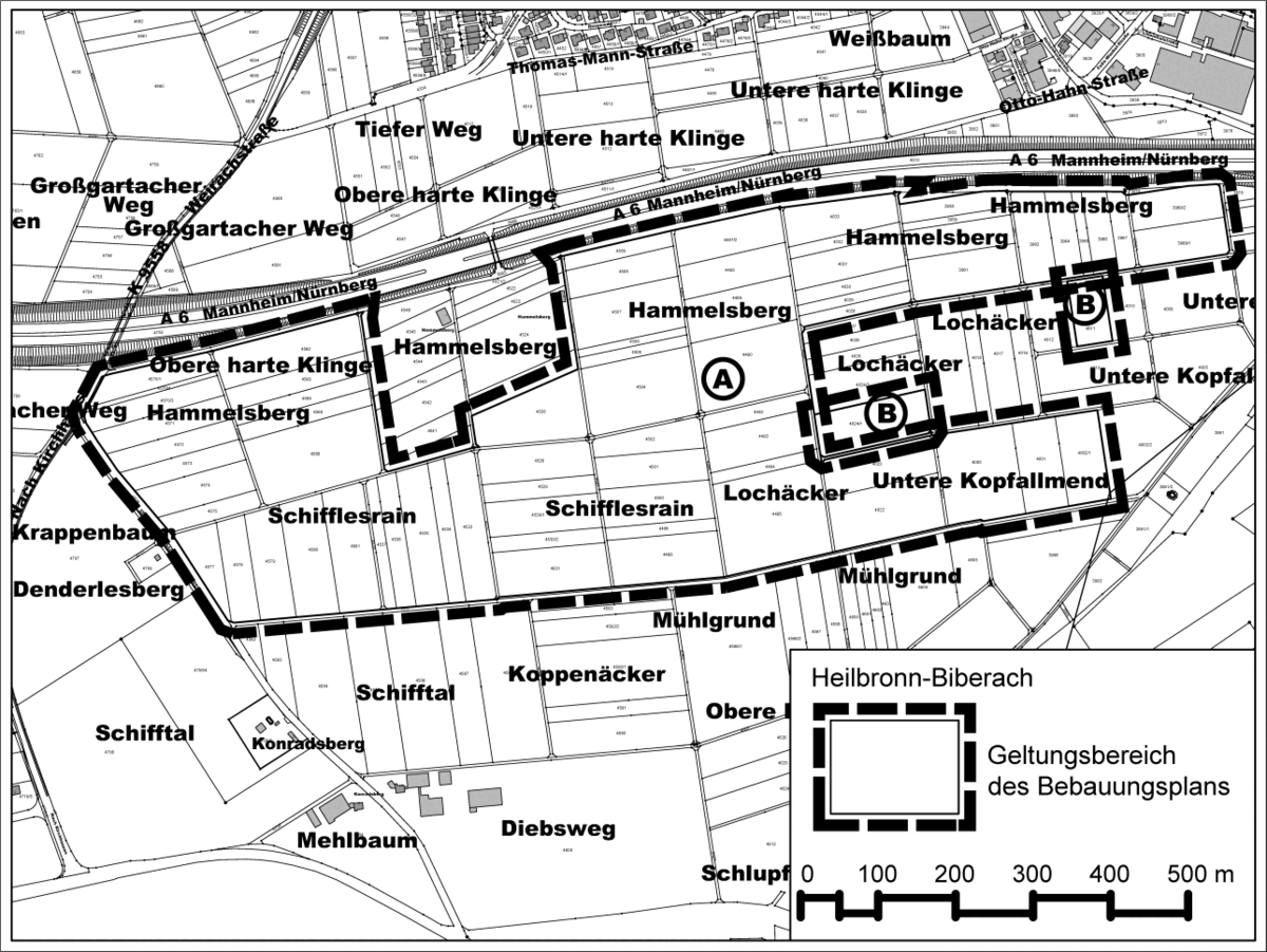 Übersichtsplan Solarpark Hammelsberg - Kartengrundlage: Vermessungs- und Katasteramt