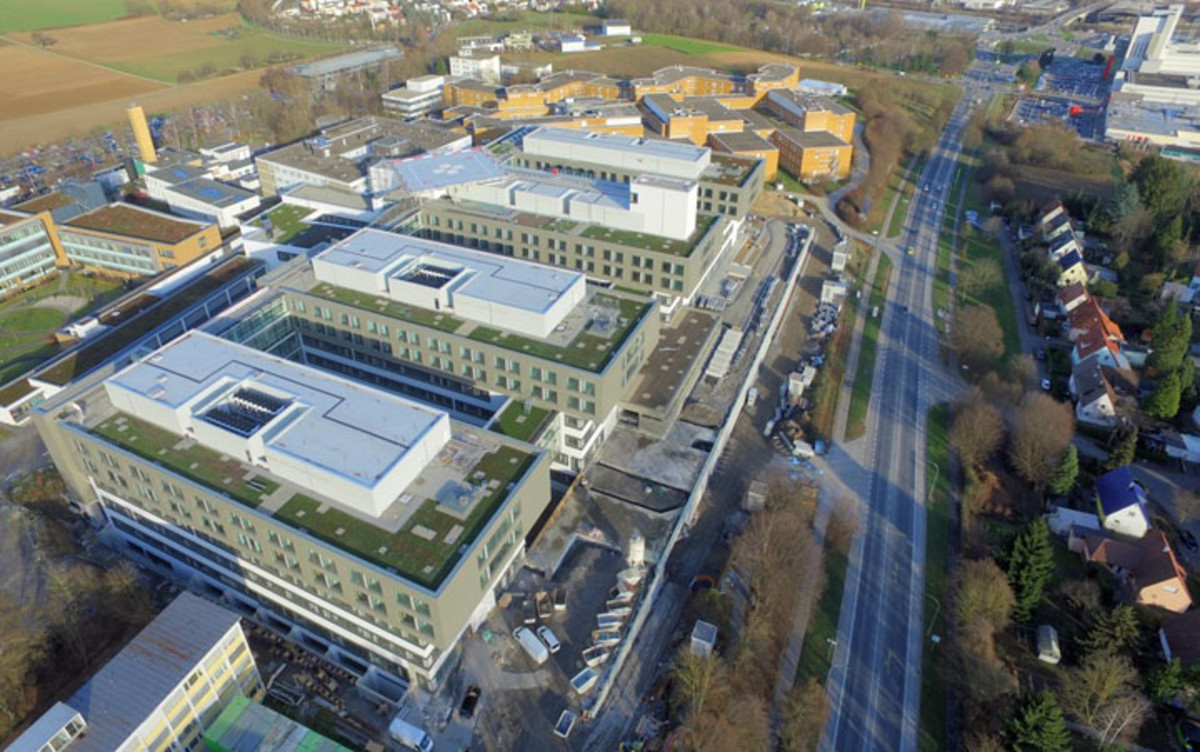 Luftbildaufnahme des SLK-Klinikums Am Gesundbrunnen