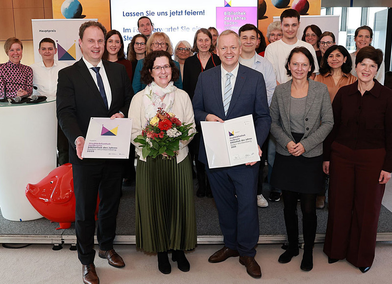 Auszeichnung der Stadtbibliothek Heilbronn zur Bibliothek des Jahres in Stuttgart