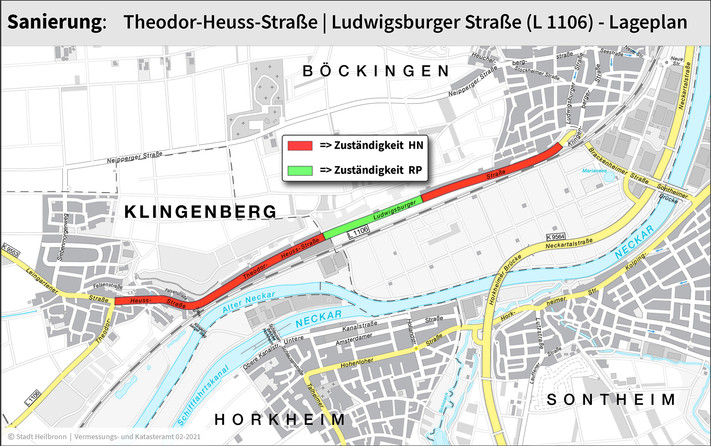 Lageplan Sanierung Theodor-Heuss-Straße