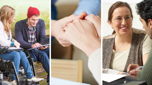 Berufsbetreuung bedeutet selbst Hilfe zu bieten, aber auch viel Hilfe von außen zu organisieren. Fotos: Canva