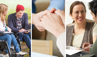 Berufsbetreuung bedeutet selbst Hilfe zu bieten, aber auch viel Hilfe von außen zu organisieren. Fotos: Canva