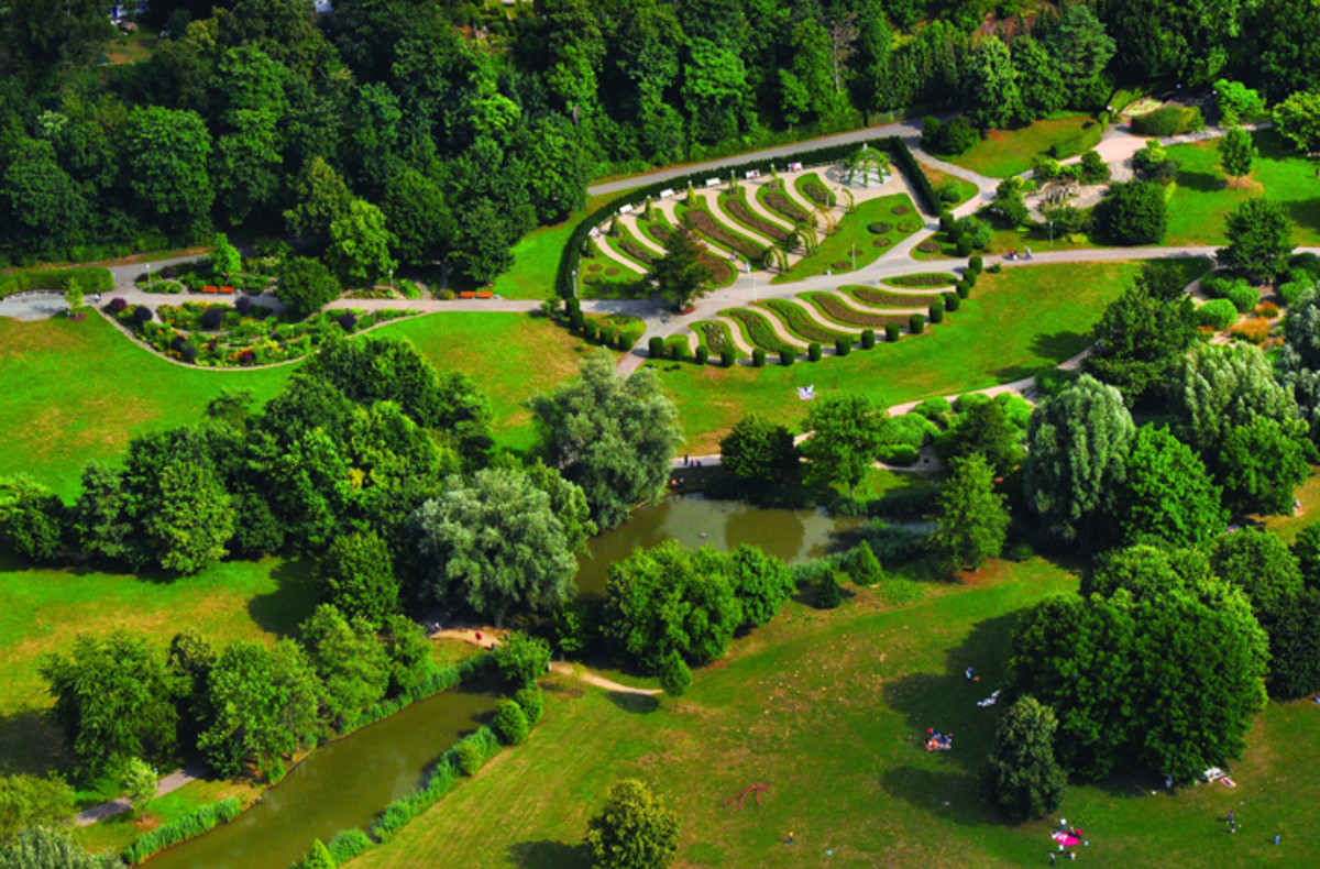 Der Wertwiesenpark aus der Vogelperspektive