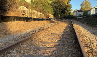 Gleise der ehemaligen Bottwartalbahn, auf denen künftig der neue Geh- und Radweg angelegt wird.