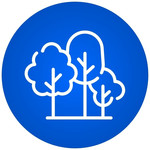 Symbol mit drei Bäumen