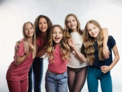 Gruppe von jungen Mädcen, Girlsclub, KI-generiertes Foto (Stadt Heilbronn/Jürgen Häffner)
