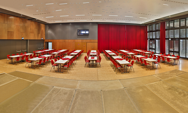 Bürgerhaus Böckingen: Großer Saal mit Bankettbestuhlung