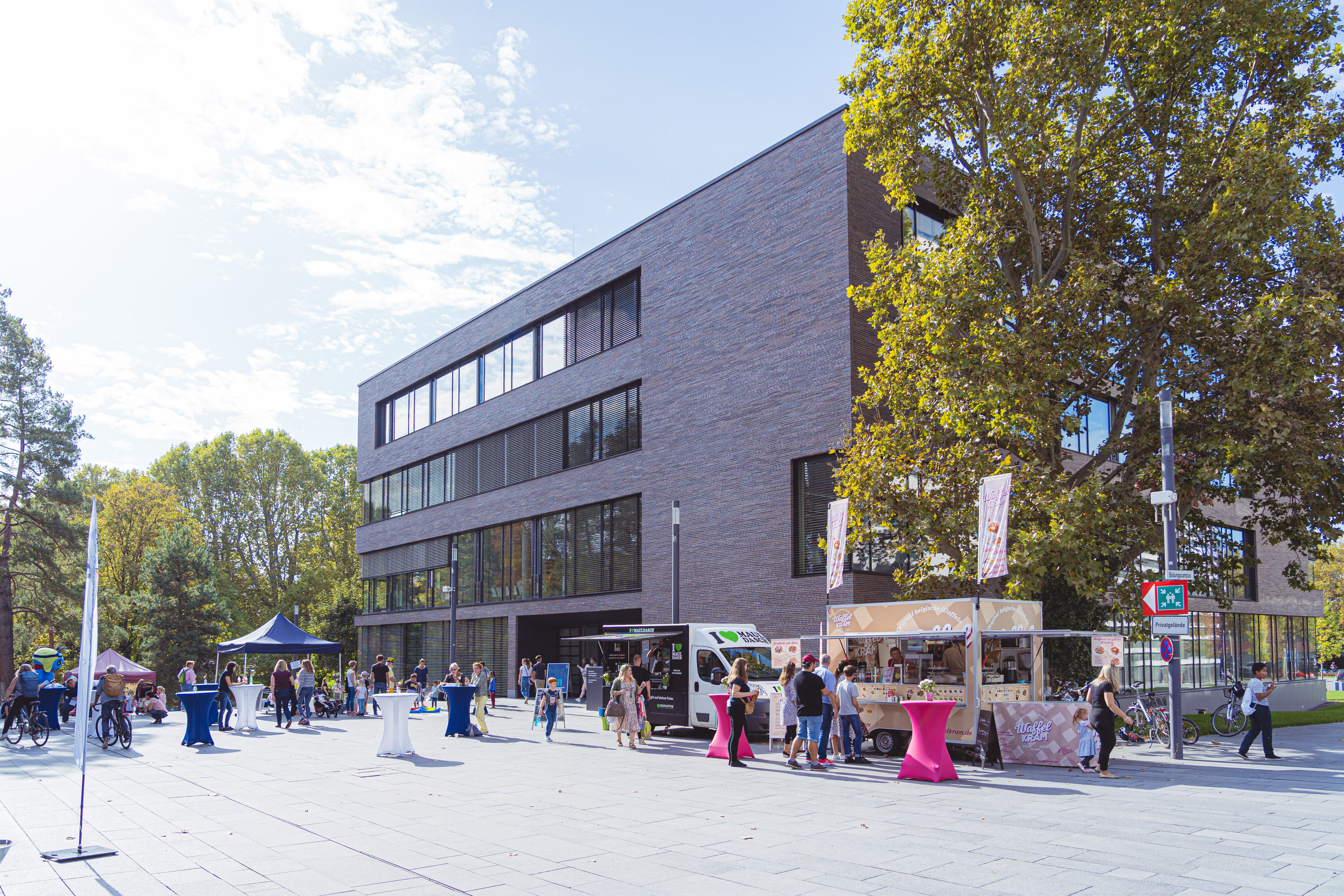 Das Gebäude der aim auf dem Bildungscampus der Dieter Schwarz Stiftung