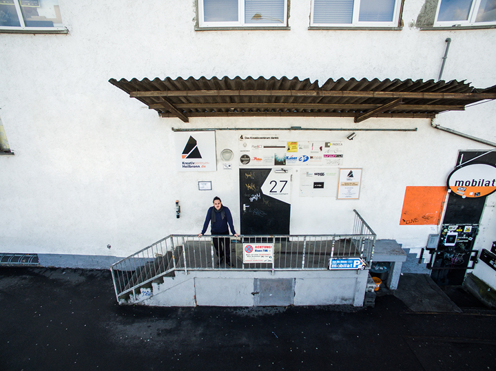 Eingangsbereich des Kreativzentrums Heilbronn