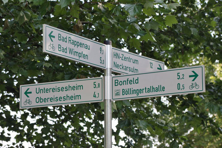 Heilbronner Radwegebeschilderung