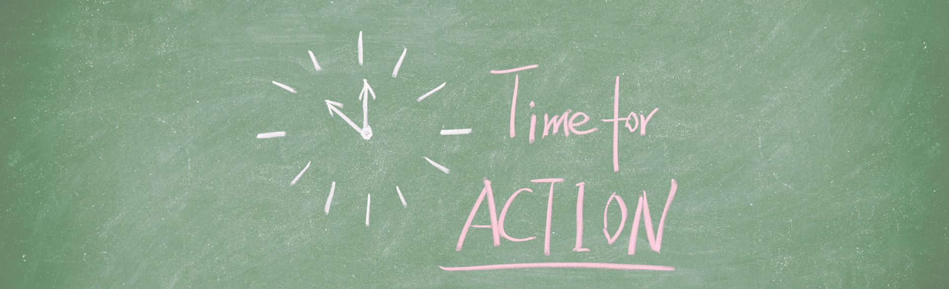 Man sieht eine Tafel auf der "Action" steht