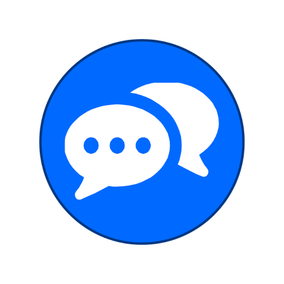 Symbolbild Kommunikation: Man sieht zwei Sprechblasen