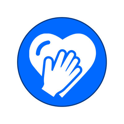 Symbolbild Vertrauen: Man sieht eine Hand auf einem Herz.