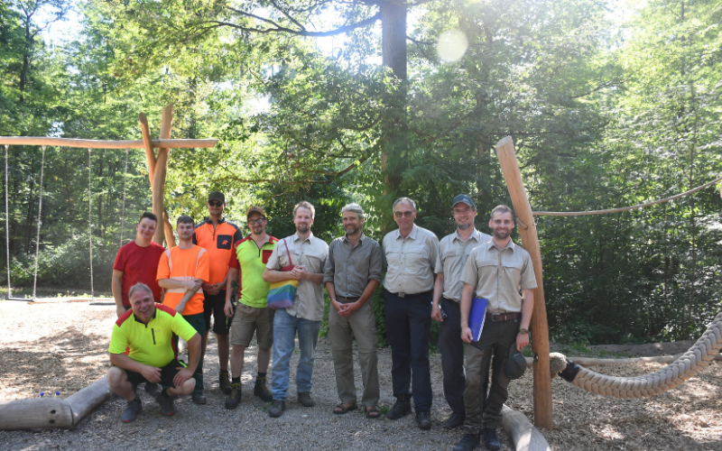 Das Forst-Team der Stadt Heilbronn mit dem Abteilungsleiter Fort- und Landwirtschaft Immanuel Schmutz (2. v. r.) Foto: Stadt Heilbronn