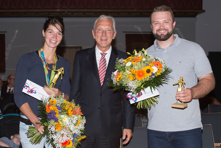 Empfang für die Olympioniken Carina Bär und Eduard Popp (September 2016)