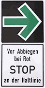 Schild Grüner Pfeil