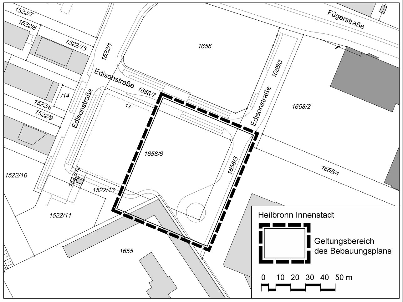 Übersichtsplan Bildungscampus West, Baufeld D - Kartengrundlage: Vermessungs- und Katasteramt