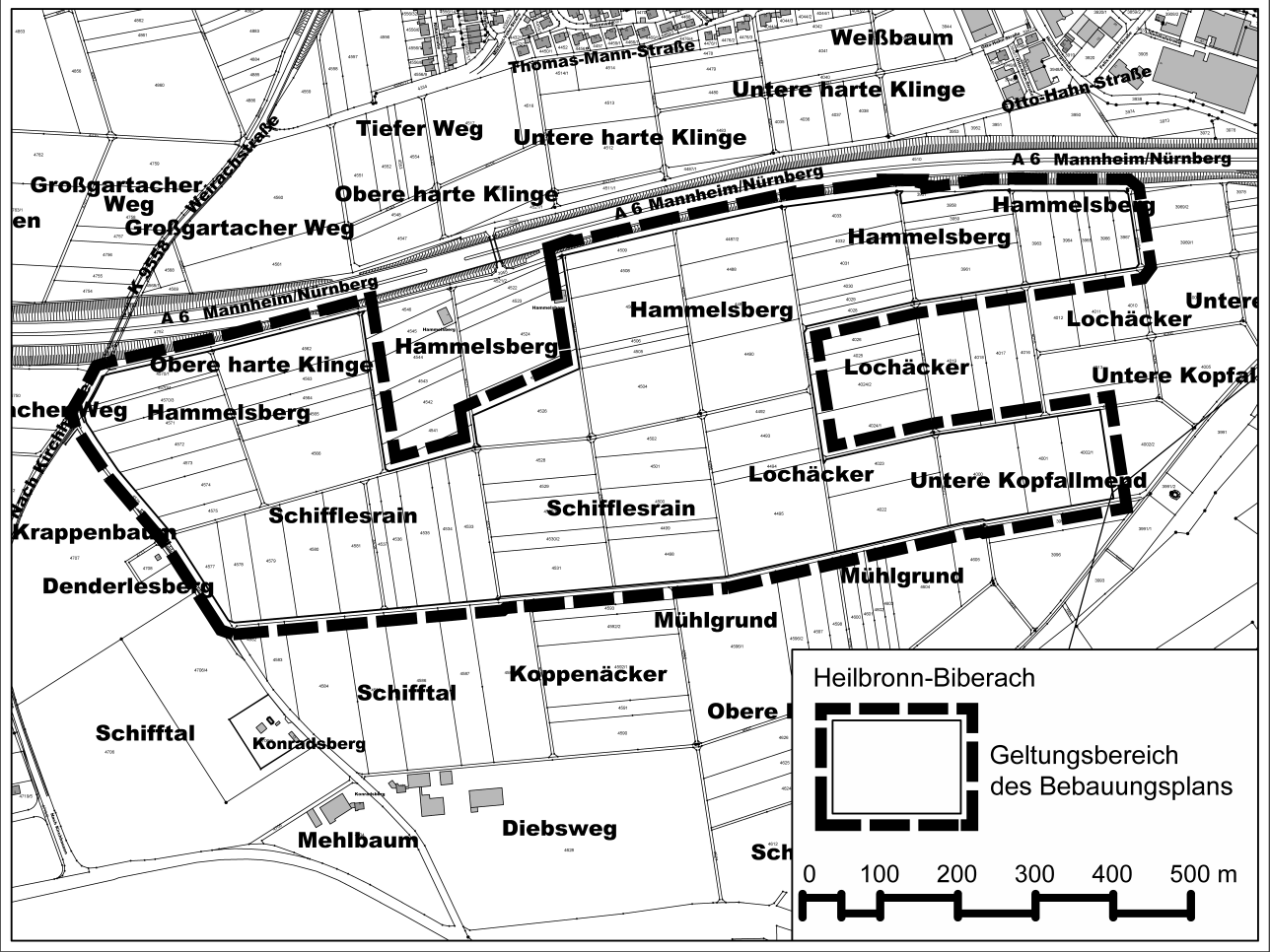 Übersichtsplan Solarpark Hammelsberg - Kartengrundlage: Vermessungs- und Katasteramt