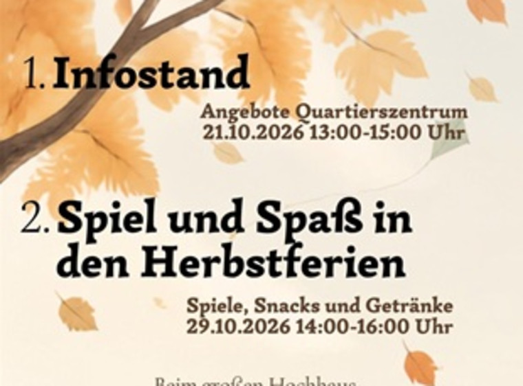 Infostand Quartiersangebote