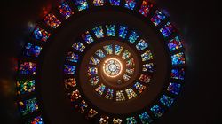 Spirale bemalter Fenster