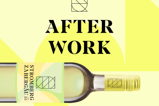 Werbeplakat für Afterwork mit Flaschenabbildung, © WGSZ