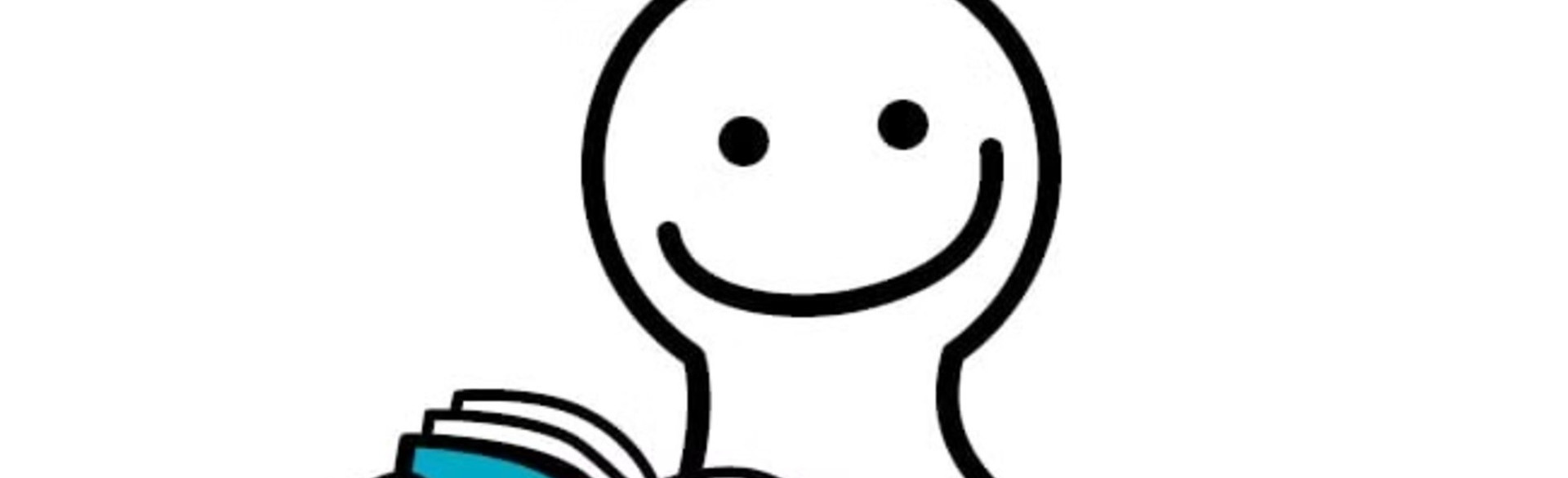 Lächelndes Wesen mit Buch