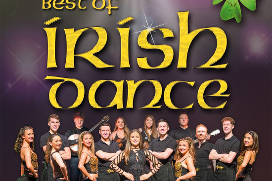 Ensemblefoto „DANCE MASTERS! – Best Of Irish Dance“ – Irish-Dance-Cast, Gruppenmotiv, Bühnenlicht., © ResetProduction
