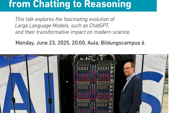 Prof. Hoefler in front of the "Alps" supercomputer at the Swiss National Supercomputing Centre, © Foto: ETH Zürich Campus Heilbronn, CC BY-NC-ND 4.0