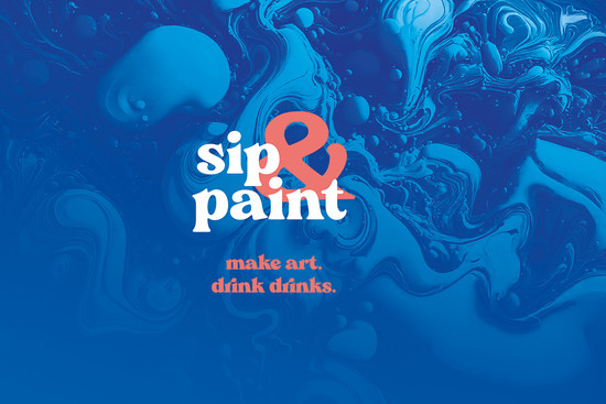 Sip & Paint Banner