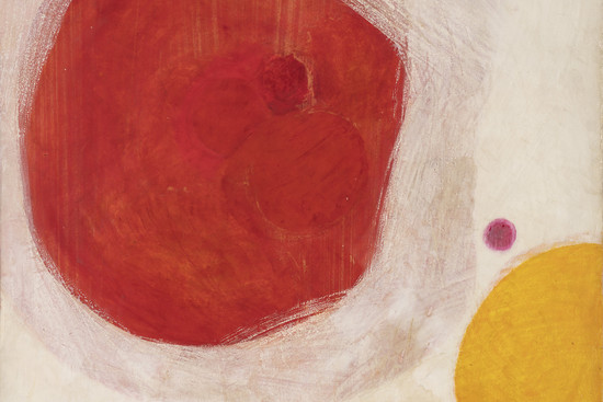 Hal Busse, Rote Sonnen (verschieden groß), um 1962, © Städtische Museen Heilbronn