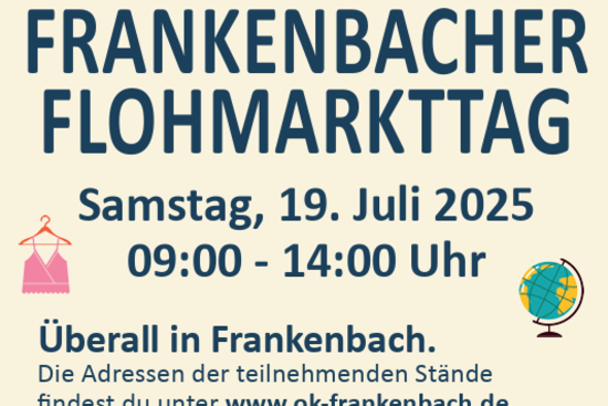 Plakat des Flohmarkttags, © Roland Heckmann, Ortskartell Frankenbach