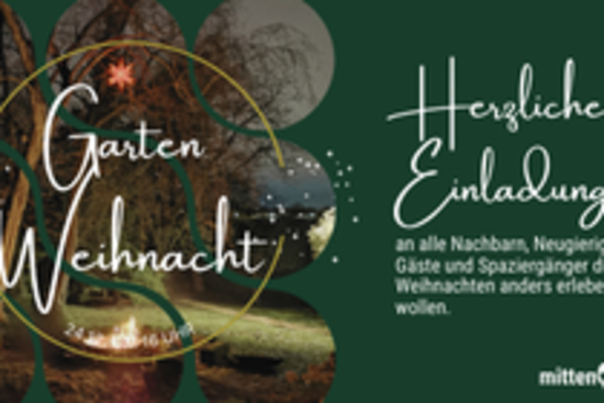 Einladungsflyer zur Gartenweihnacht, © Volker Markowis