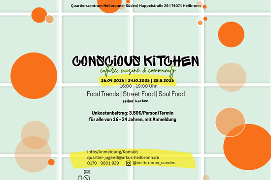 Conscious Kitchen Werbeflyer, © Eva-Maria Weiss